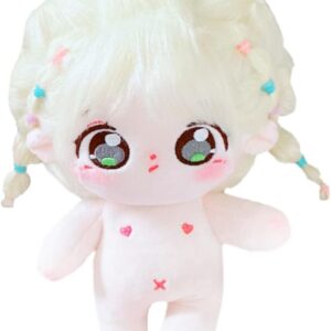 20cm Caramel Girl Humanoid Plush Doll No Skeleton Wearable Clothing