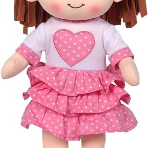 16-Inch Interactive Soft Plush Rag Doll with Removable Clothes