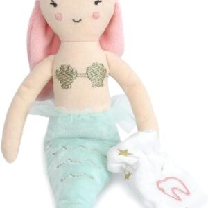 10-Inch Mermaid Tooth Fairy Plush Doll with Tooth Pouch
