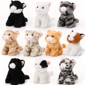 10-Pack Sitting Style Assorted Kitten Plush Set
