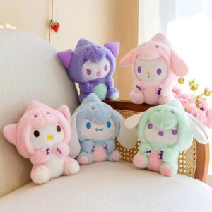 5-Pack 8-Inch Cartoon Animal Plush Doll Set