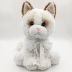10-Inch Handmade Grey Ragdoll Cat Plush Toy