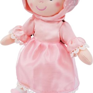 14-Inch Pink Soft Cuddly Hijab Doll for Girls