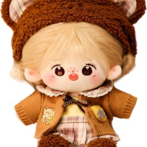 20cm Cute Cotton Doll with Skeleton and Outfits