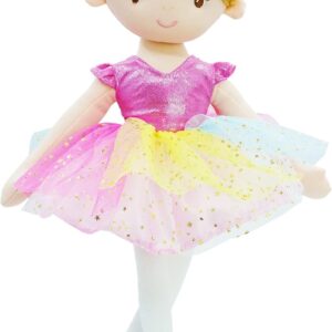 16-Inch Ballerina Princess Plush Doll in Pink Outfit
