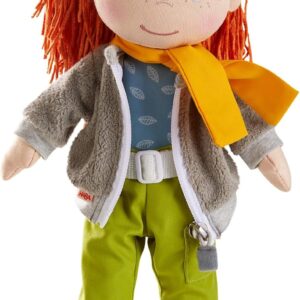 12-Inch Machine Washable Soft Doll with Red Hair