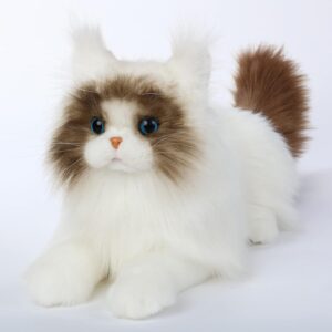20-Inch Handmade Brown and White Ragdoll Cat Plush