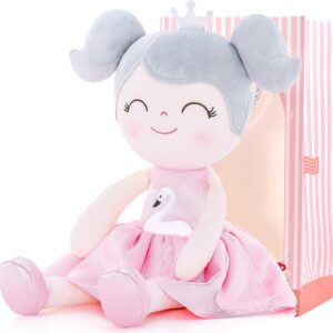 16-Inch Swan Pink Soft Baby Girl Plush Doll