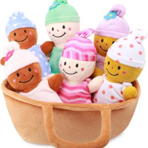 Soft Multicultural Sensory Baby Dolls Set of 6