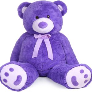 5-Foot Giant Teddy Bear Plush with Footprint 63 Inch